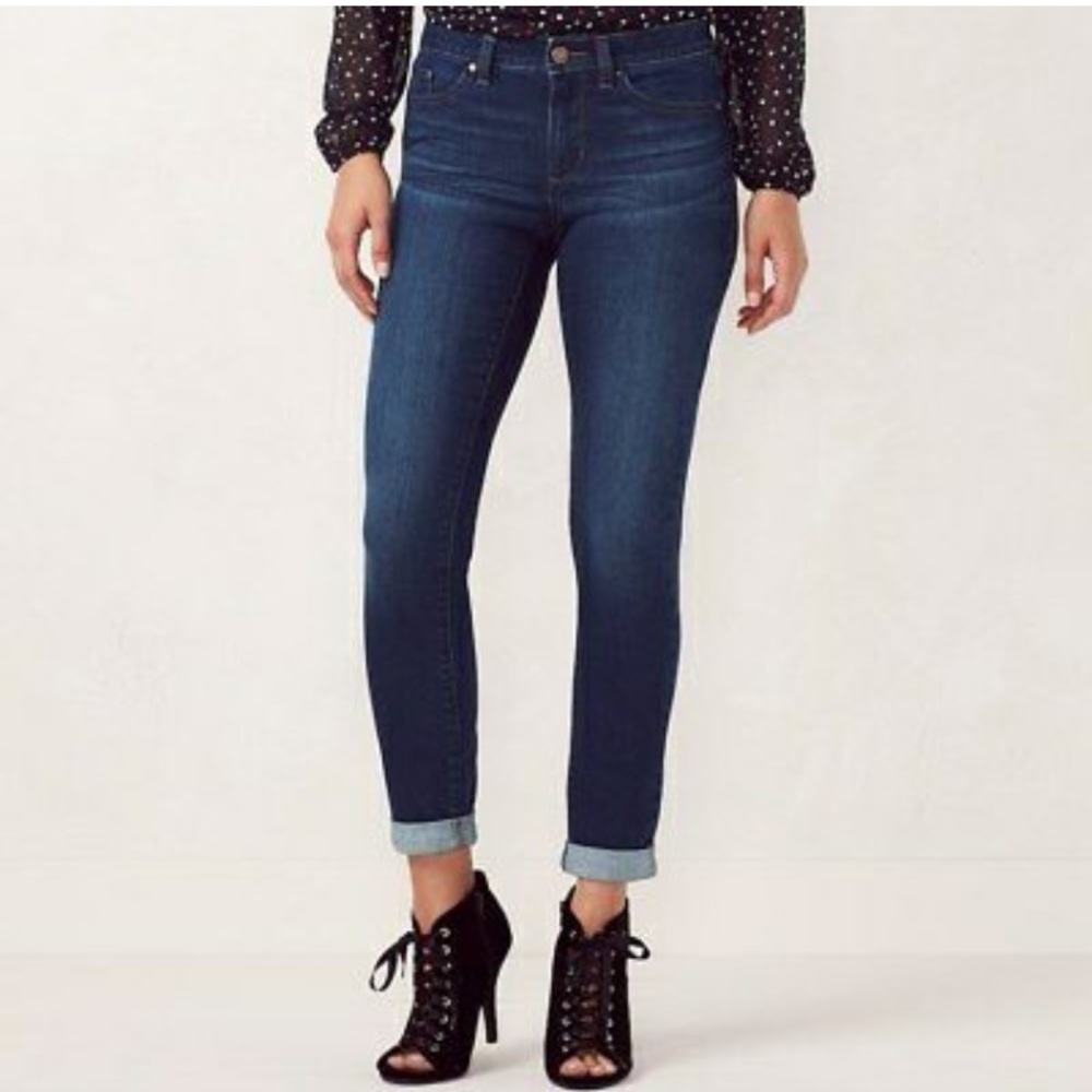 Lauren Conrad cuffed skinny ankle jean size 4